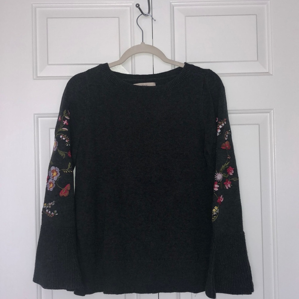 | Loft | Floral Stitch Sweater